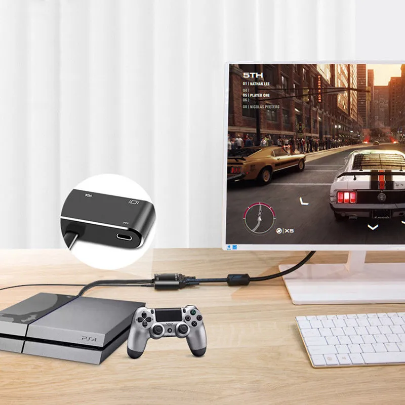 USB C к HDMI/VGA концентратор Тип док-станция адаптер комбинированный PD кабель с 3 0 HDMI VGA