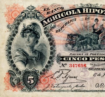 5 песо 1917 Республика Гватемала копия арт. 19-13320 | Дом и сад
