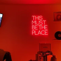 this must be the place customized neon sign personalised gift neon sign name room decor wedding gift wall decor
