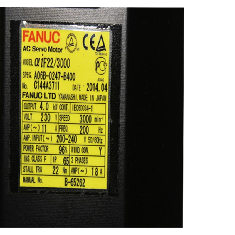 100% тест FANUC AC Серводвигатель A06b 0247 b400 для станка с ЧПУ|ac servo motor|fanuc ac motormotor price |