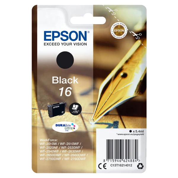 Оригинальный чернильный картридж Epson T1621 черный|Чернильные картриджи| |