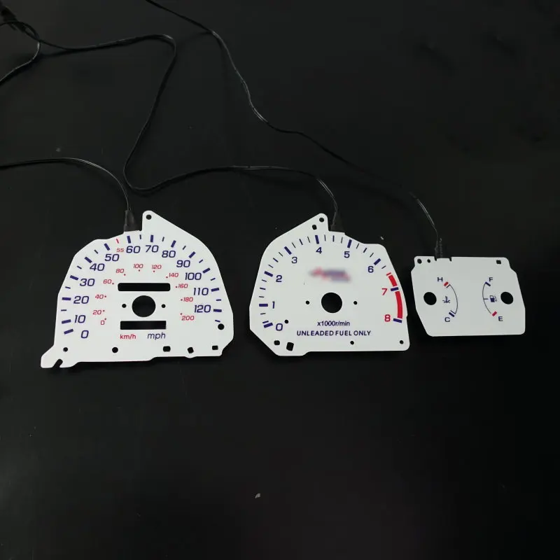 DASH EL Glow Gauge для CRX 1990 1991 руководство по версии США обратное свечение белого лица