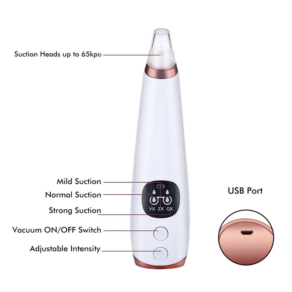 USB для ультразвукового очищения кожи + Электрический вакуумный отсос угрей Nano