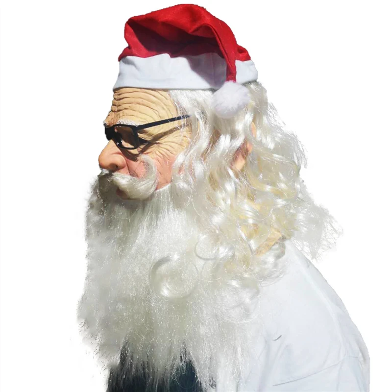 Латексная маска для лица с Санта-Клаусом маскировка Николая Маскировочные маски