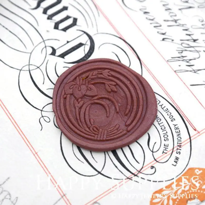 Японский металлический штамп в виде цветка Свадебный Воск|Штампики| |