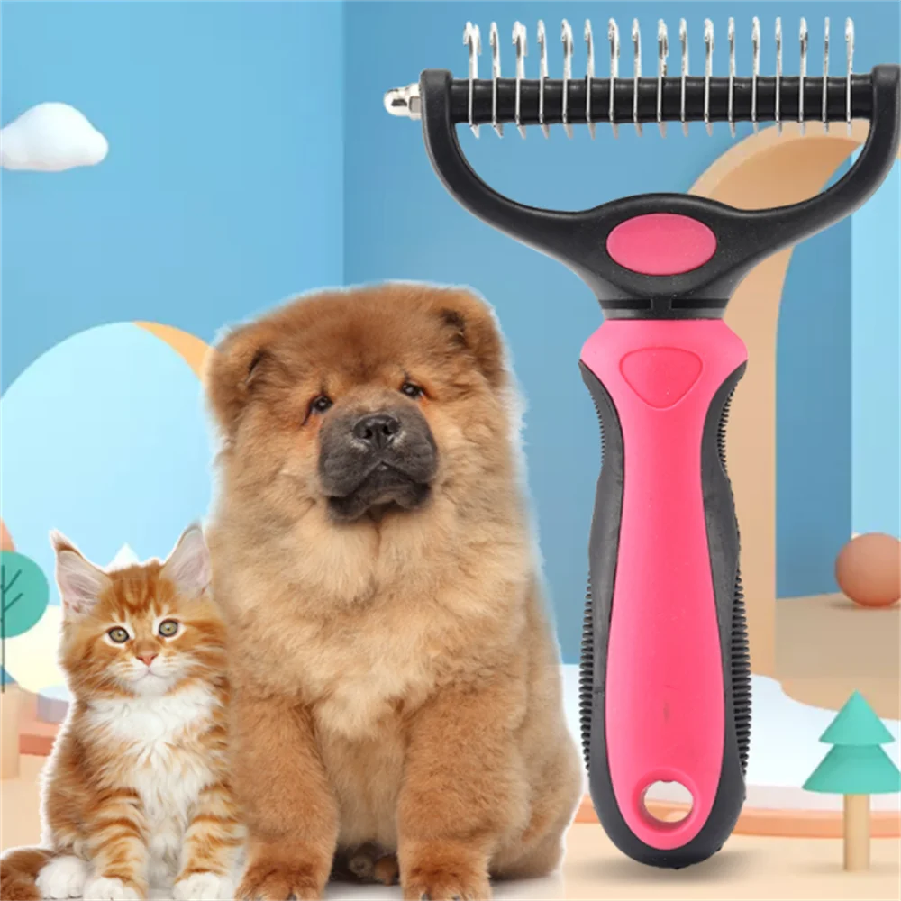 

Pets Hair Removal Comb Knot Cutter Brush Double Sided Cat Dog Grooming Shedding Tool Long Curly Puppy Fur Cleaner Pet Suppliers