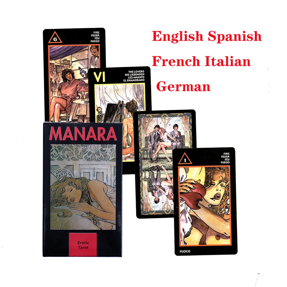 

2022 Hot Sell MANARA Tarot Cards for Beginners for Divination Personal Use PDF English Spanish French Italian German