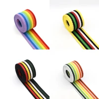 1 12 rainbow webbing soft cotton stripe webbing heavy duty fabric ribbon for bag handle bag purse strap diy sewing 135yards
