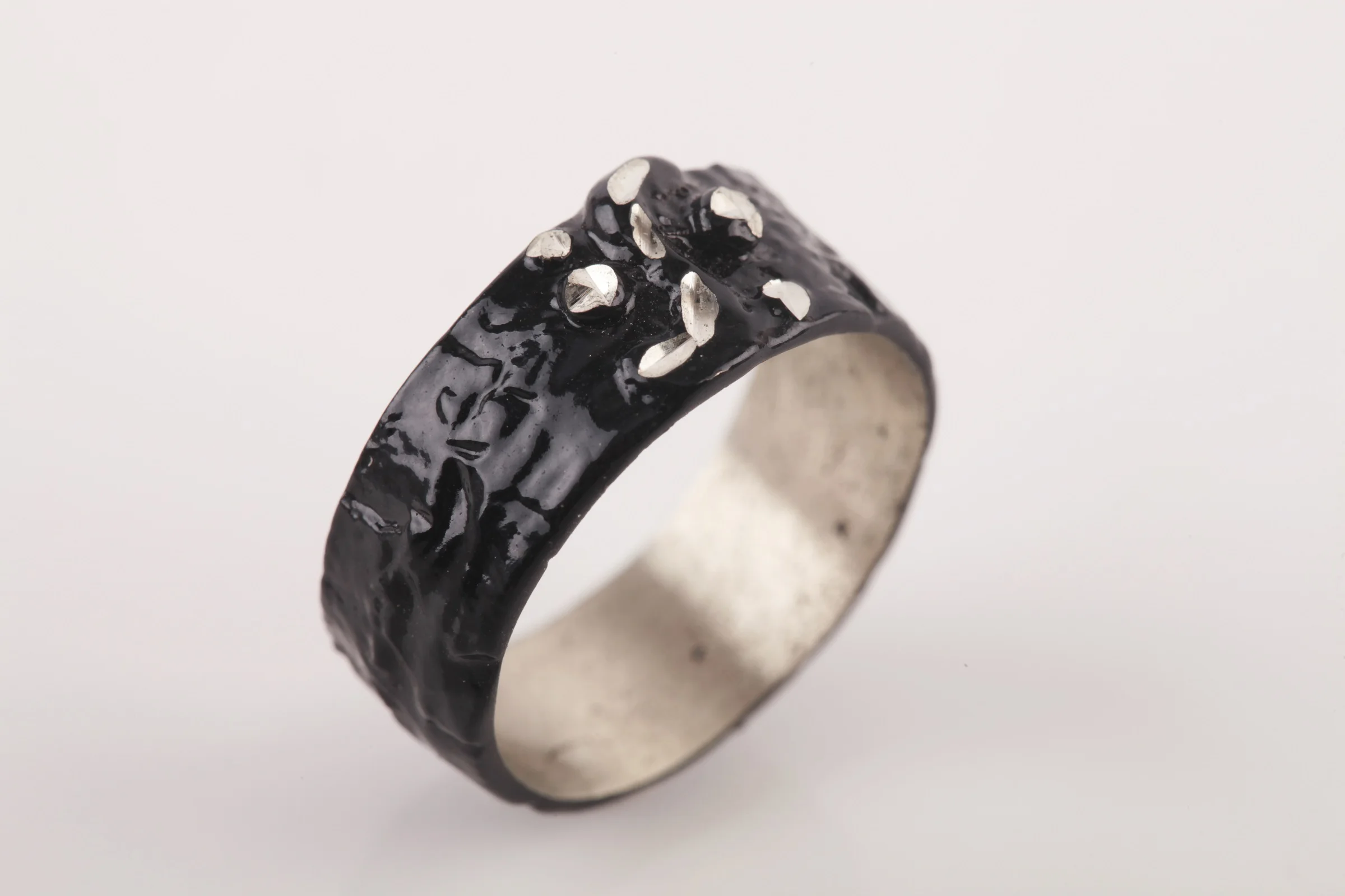 

UM US JEWELRY Black Color Unisex Ring