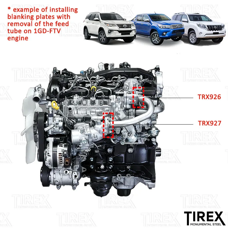EGR блокировочная пластина (на впускной коллектор) двигатели 1GD-FTV и 2GD-FTV Tirex TRX927 Prado 150 Fortuner Hilux on.