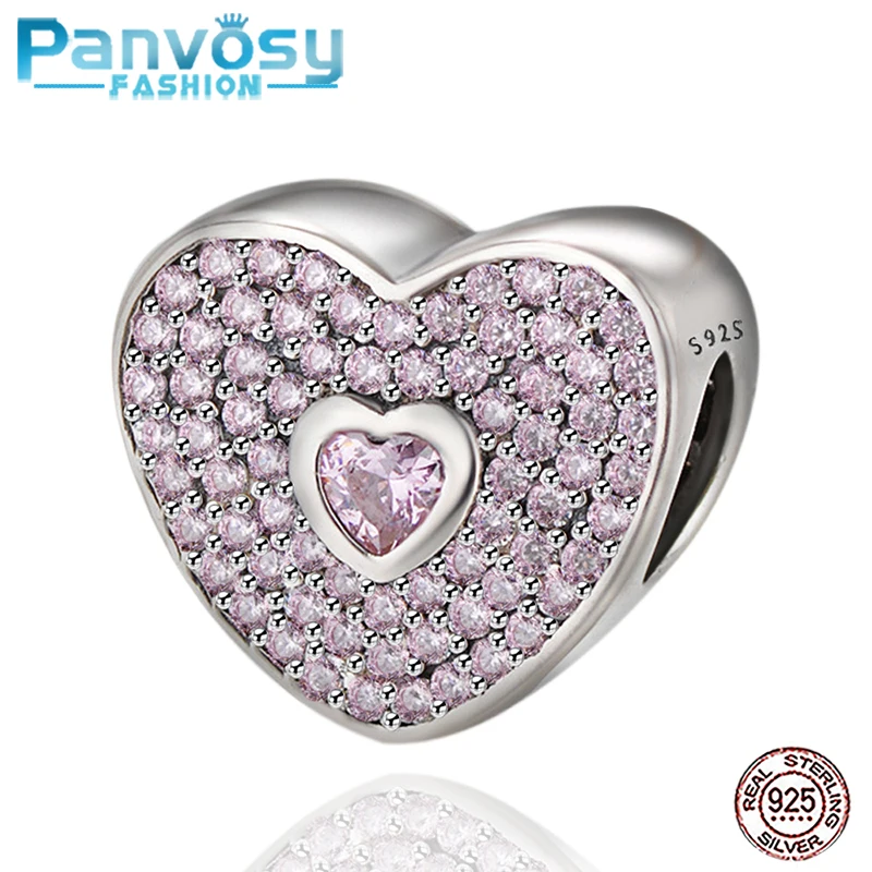 Новинка 2020 очаровательные бусины из циркона Стерлинговое Серебро 925 пробы