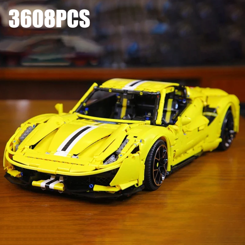 Новинка суперспортивный автомобиль MOC модель 488 1:8 набор кирпичей