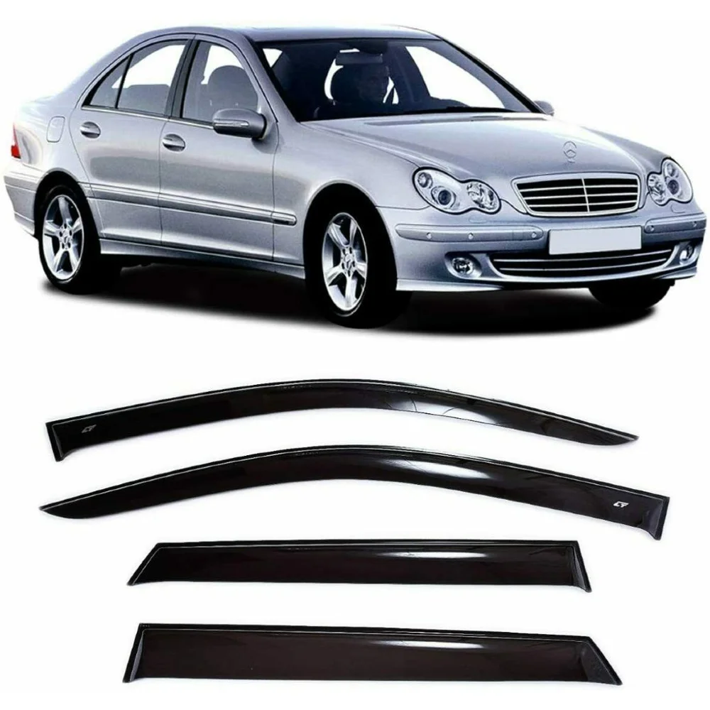Дефлекторы окон Cobra Tuning M31500 на авто Mercedes Benz C W203 II Sd 2000-2006 4 шт./комп. ветровики от