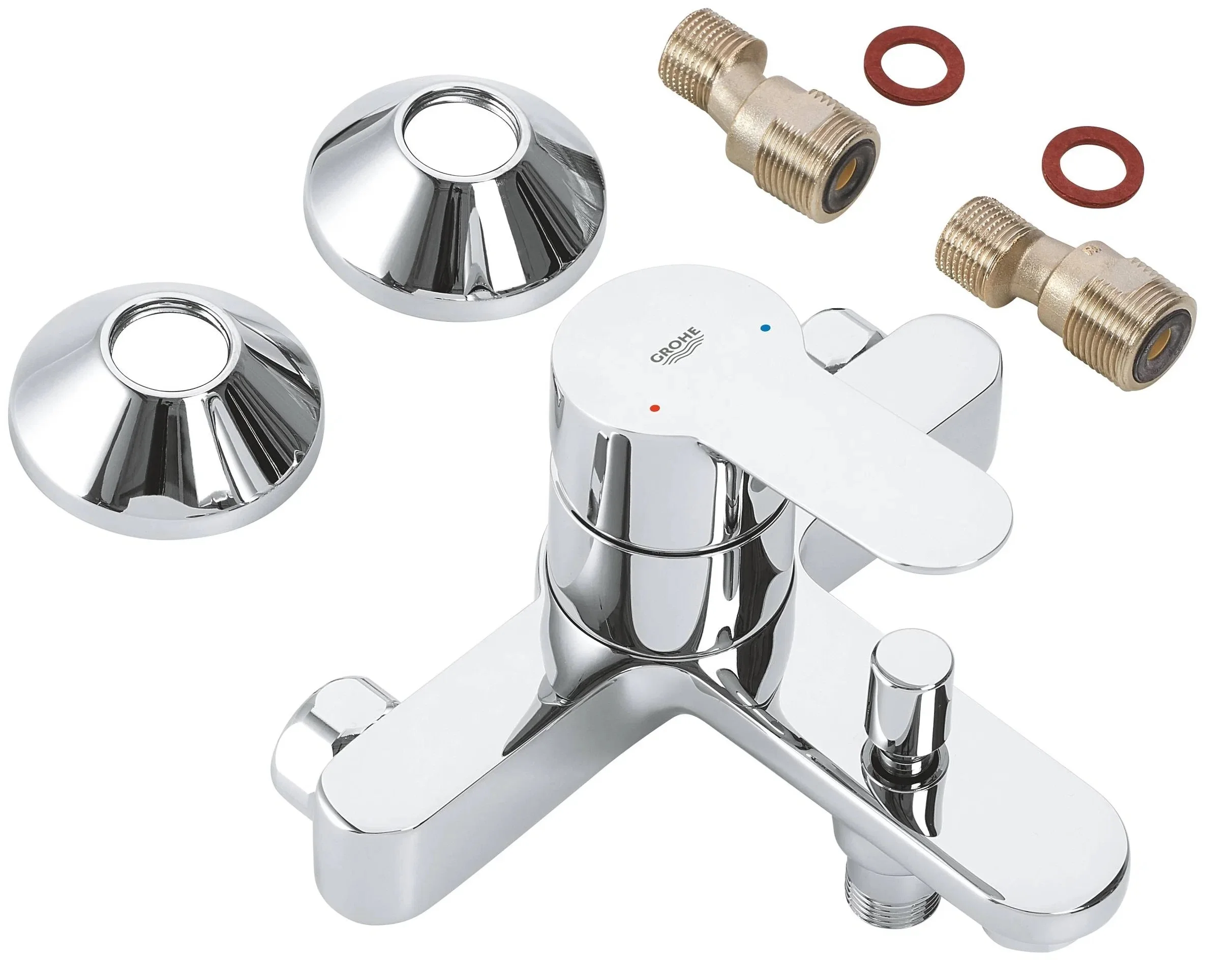 Смеситель для ванны GROHE BauEdge 23334000 с изливом хром | Строительство и ремонт
