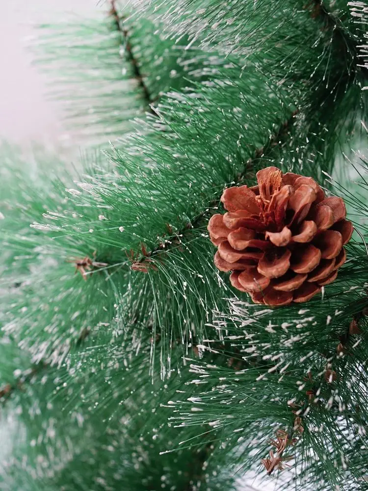 Елка искусственная Сосна пушистая с инеем и шишками сборная. Разные размеры | Дом