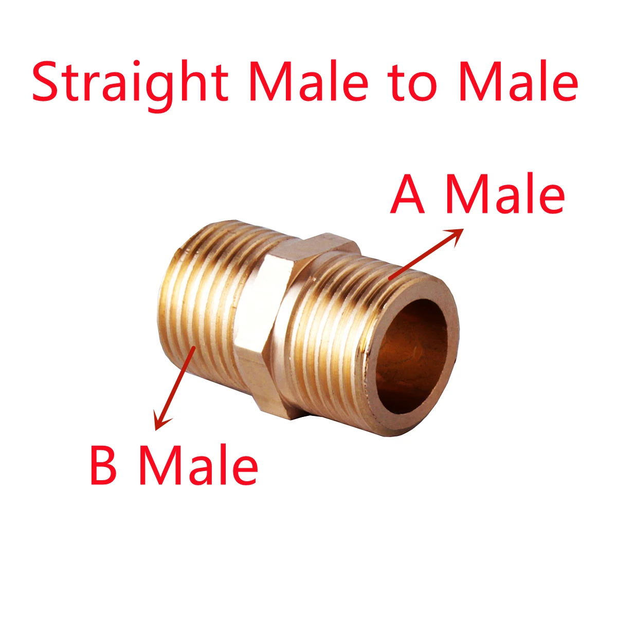 

Латунный шестигранный штуцер 1/8"-1" BSP