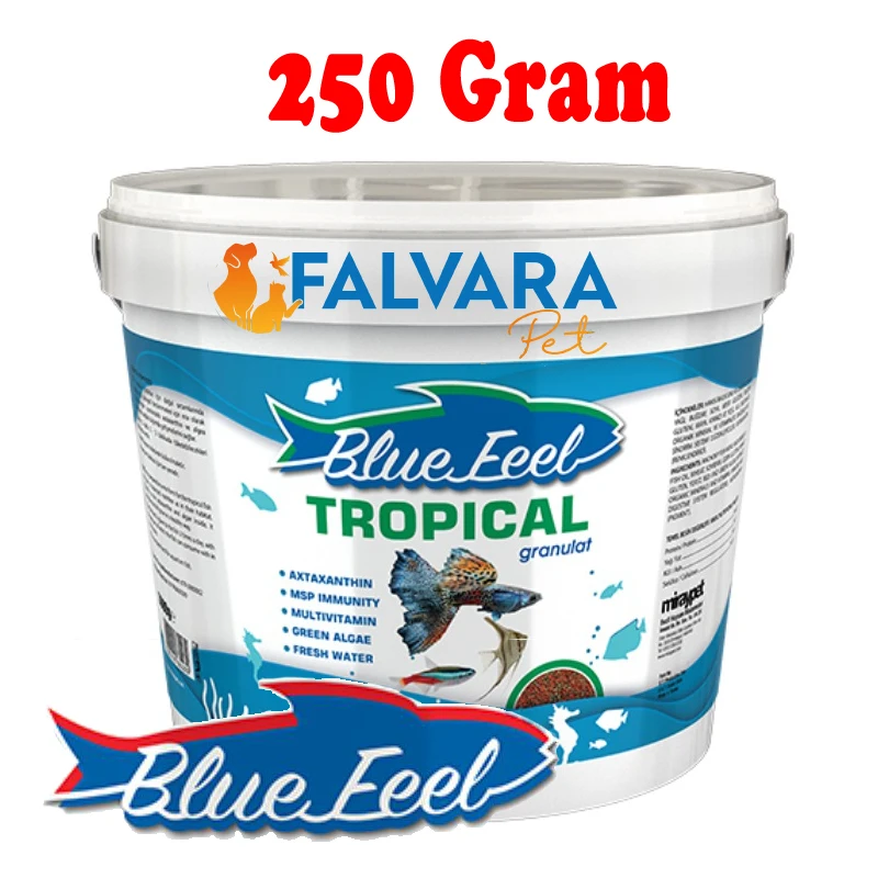 

250 grams Blue Feel Tropical Granulat (500-800 micron) Fishing Bait, Partition Fish Feed Pellets Fish Feed