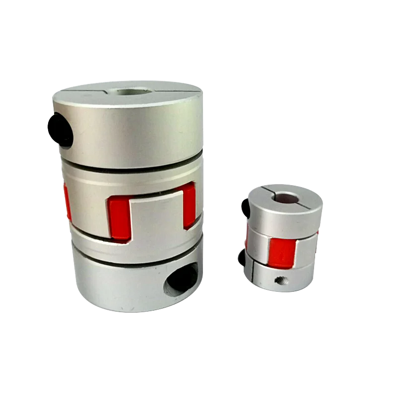 

D20L25 Two-jaw Inner Size 4 to 10mm 4/5/6/6.35/7/8/9/10 Aluminum Alloy High Torque Plum Blossom Motor Shaft Flexible Couplings