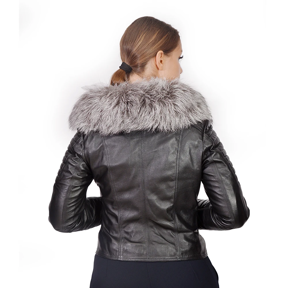 

Zora Motti, leather jacket, real lambskin, 100% genuine leather, sheepskin quality, biker model, young style, boss leather,