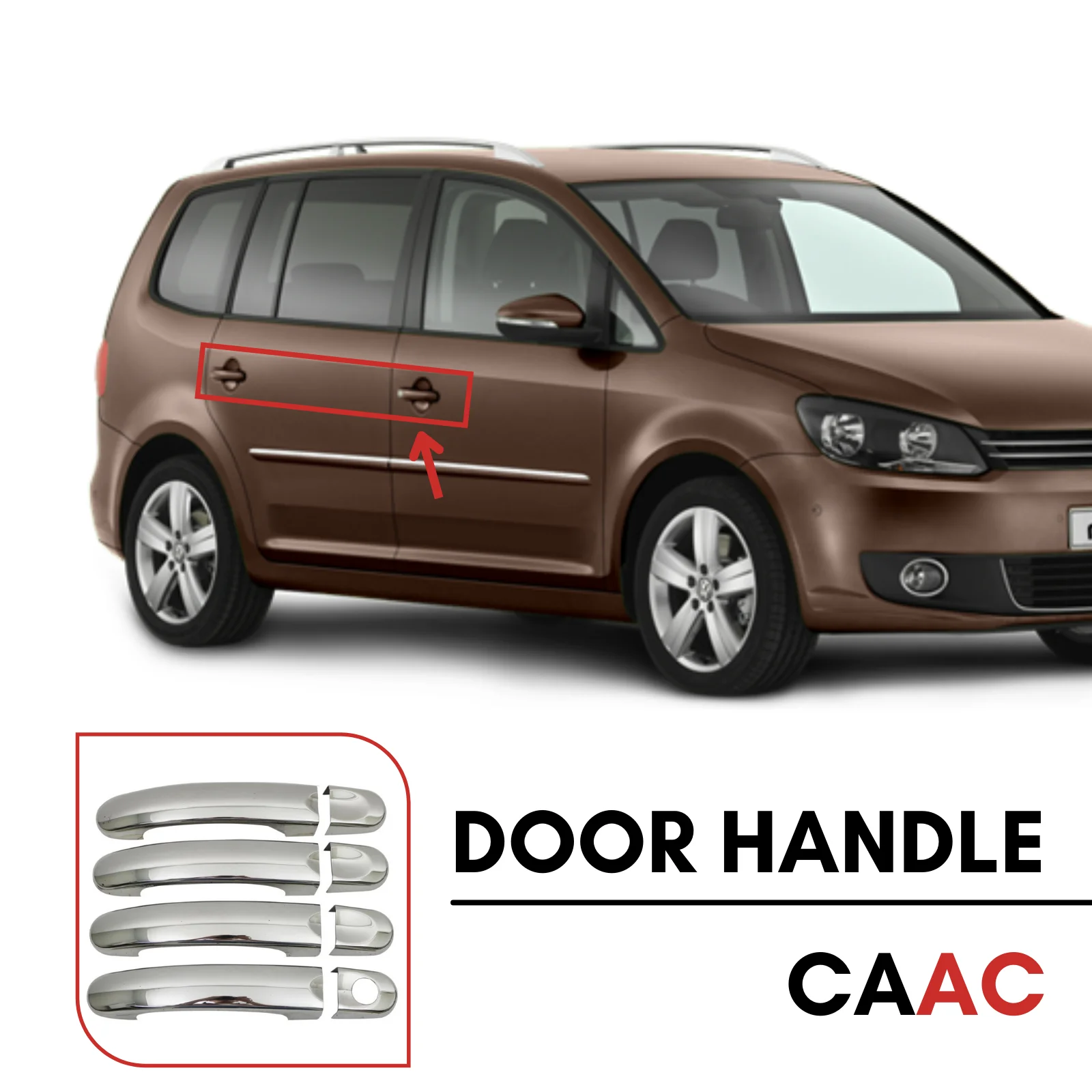 

Для VW TOURAN MPV 2003-2015 8 шт. 4 хромированные дверные ручки нержавеющая Двухсторонняя клейкая водостойкая зеркальное покрытие аксессуары