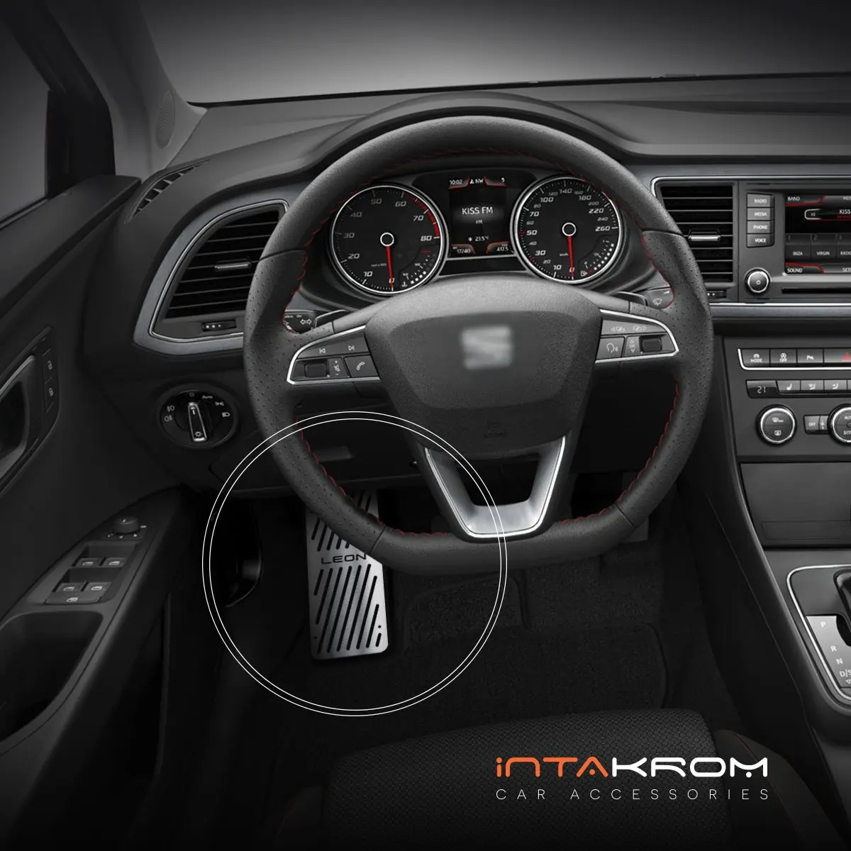Бесплатная доставка Высококачественная хромированная подставка для ног Seat Leon 2012