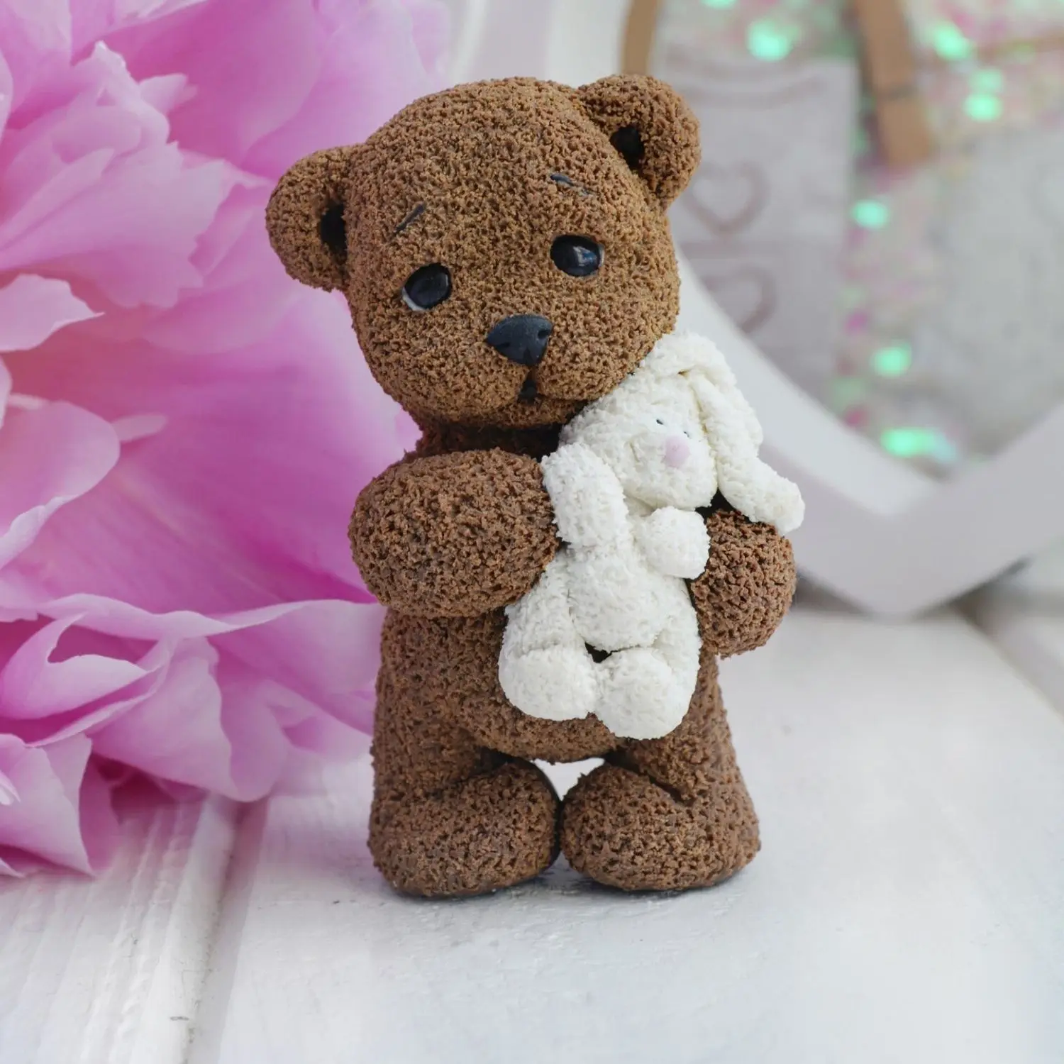 Молд Мишка &quotКоди с игрушкой&quot для шоколада и леденцов из пищевого силикона