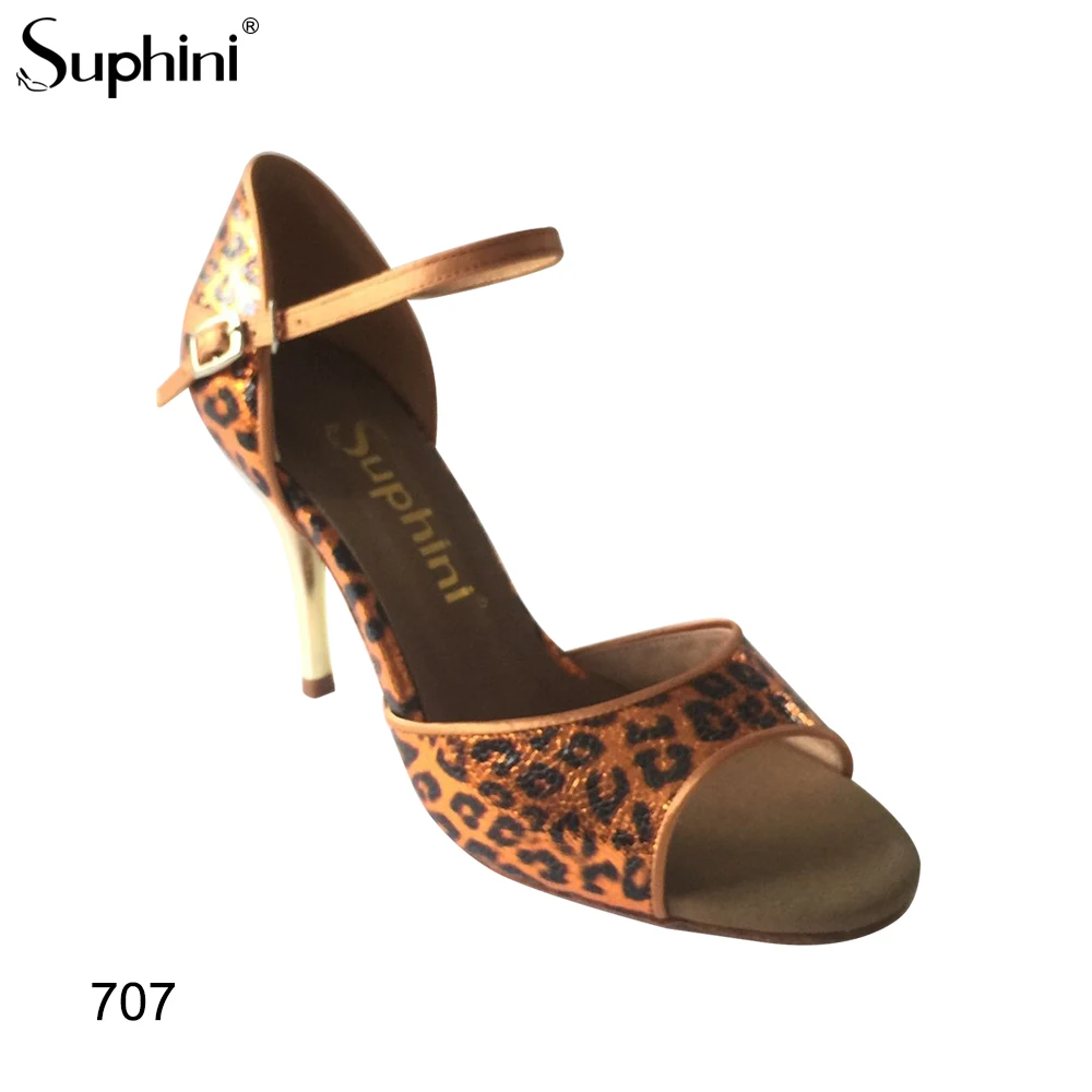 Танцевальная обувь для танго Обувь с леопардовым принтом Вечерние туфли Танго на