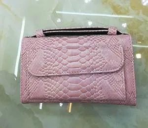 Classic Pink Зеленый клатч со змеиным узором, женская сумочка на цепочке, многофункциональный кошелек, женская модная сумка на плечо со змеиным узором, кошелек с цепочкой - Цвет: Classic Pink