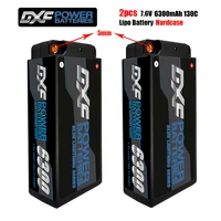 dxf lipo 2s 7 6v battery 6300mah 130c shorty lipo graphene racing series hardcase for rc car truck evader bx truggy 110 buggy