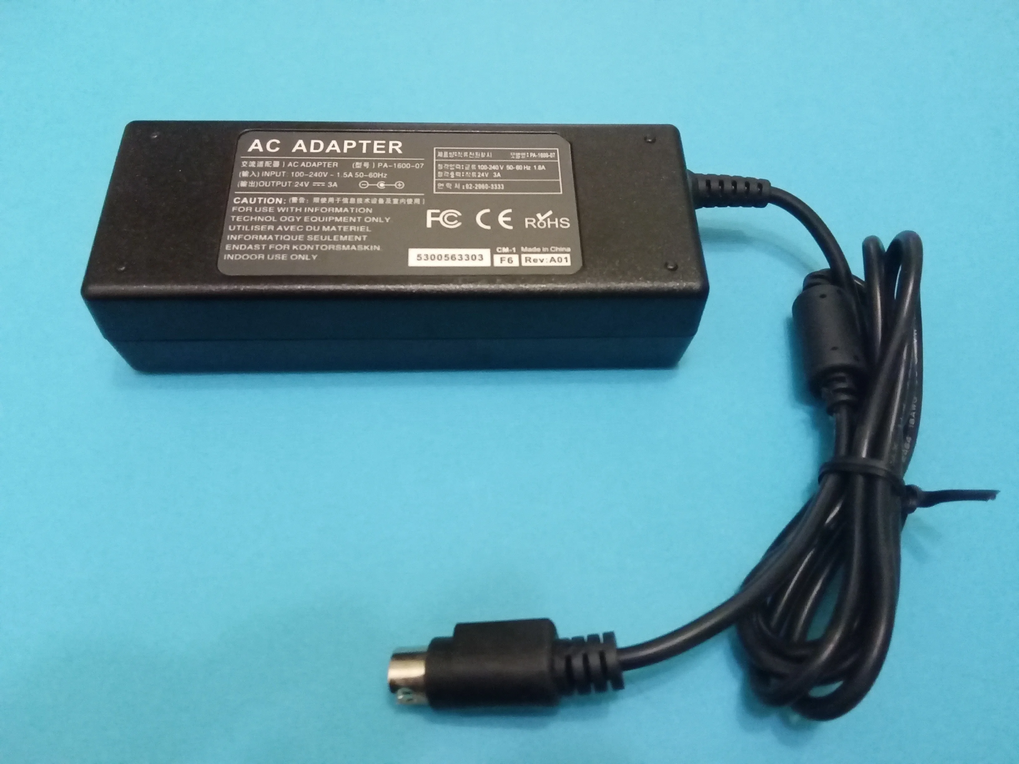 Блок питания 24V 2.5A - 3A для POS принтера чеков Sam4s Ellix-30 Ellix-40 Ellix-50 ELLIX 30III 32III купить по