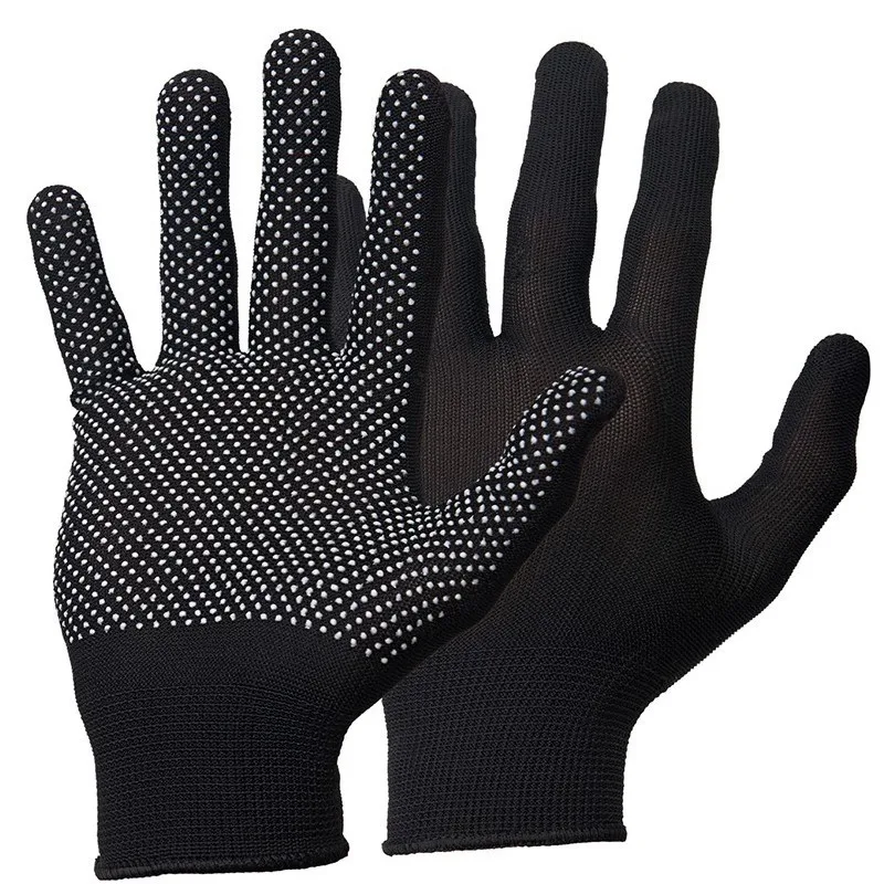 Перчатки нейлоновые *Микроточка* (Черная) | Всё для безопасности труда