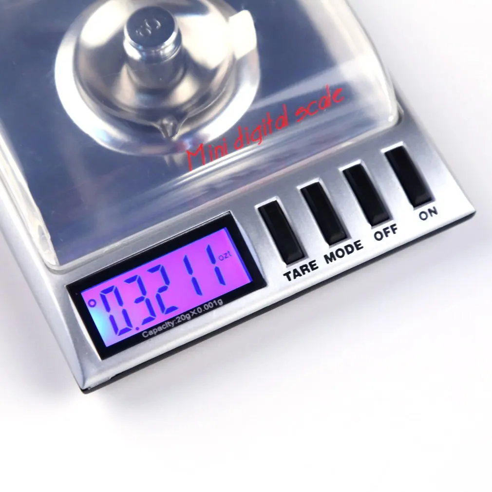 

0.001g/20g Mini Size Digital LCD Balance Weight Milligram Pocket Jewelry Diamond Scale Portable Balance Weight For Kitchen