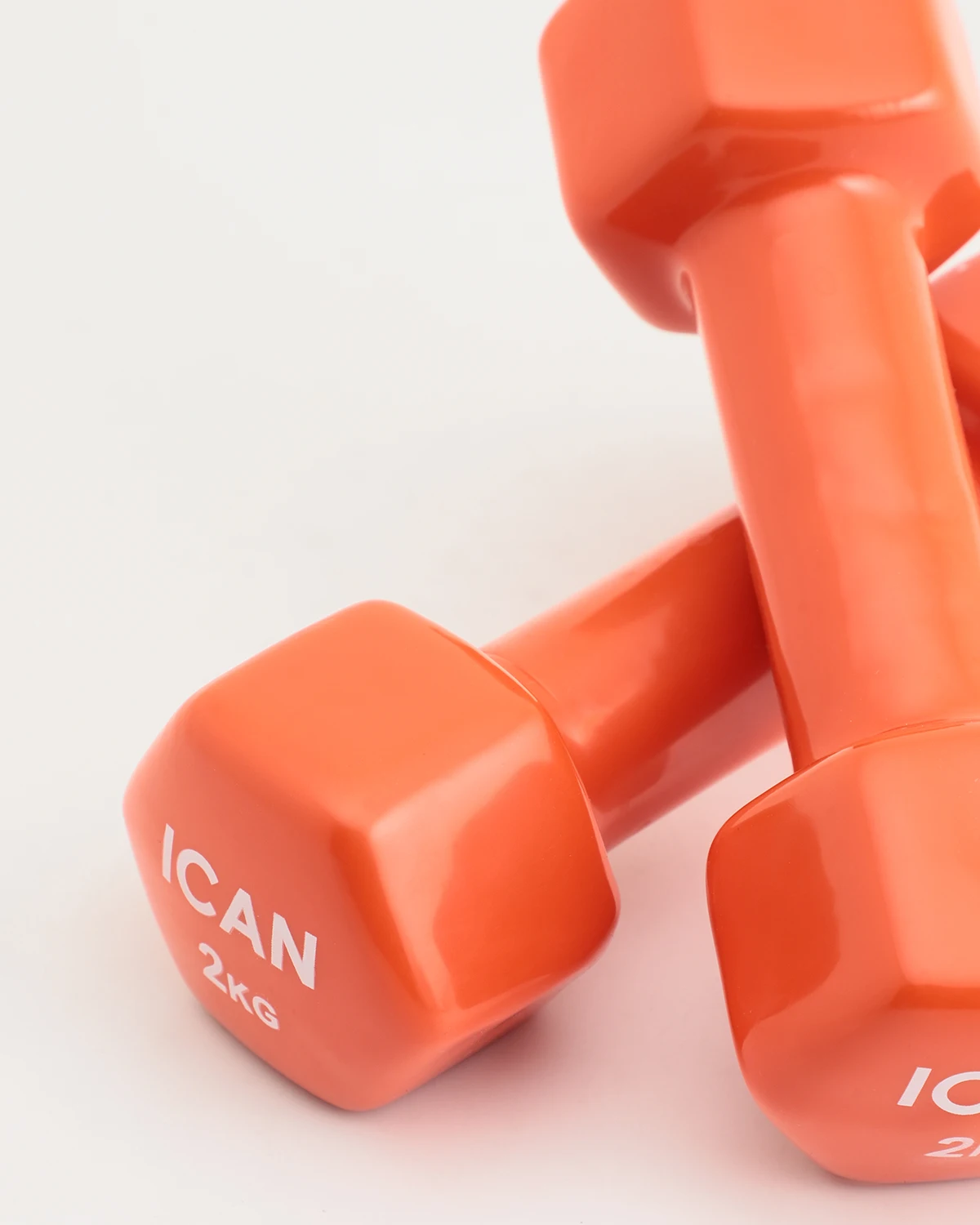 Гантели виниловые ICAN IDB-201 2 кг шт. оранжевые | Спорт и развлечения
