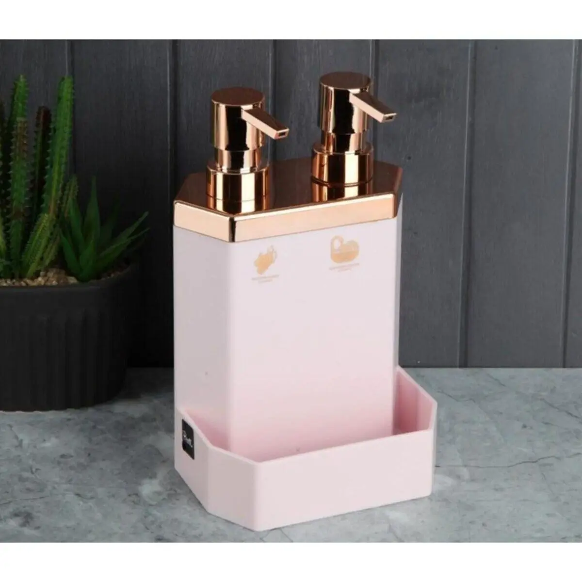 double liquid soap dispenser 600ml detergent dispenser acrylic dish sponge holder kitchen bathroom accessories refillable bottle free global shipping