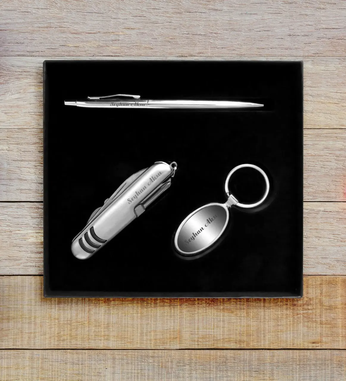 

Персонализированная ручка для ключей Pocketknife подарочный набор