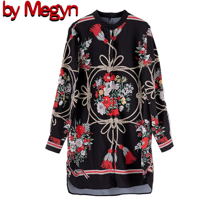 Black 1 Print Дизайнерская модная женская блузка топы и рубашки блузка женская размера плюс 3XL Шифоновая блузка хорошего качества винтажный Топ - Цвет: Black 1 Print