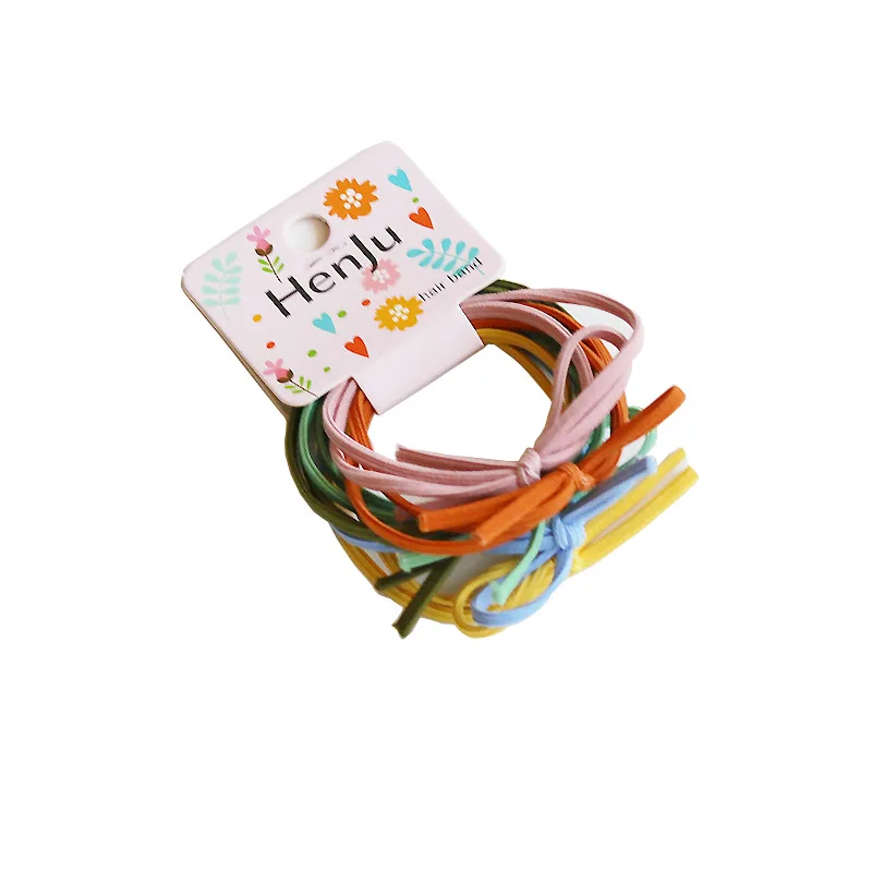 Набор резинок для волос и аксессуаров из хлопка для девочек, женщин, эластичная лента, украшение для волос детей, ободок на хвостик.