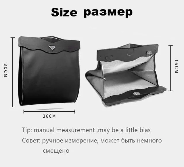 

Car Back Seat Hanging Trash Bag Premium Waterproof Folding Litter Garbage Bin With Auto Sensor LED Lighting