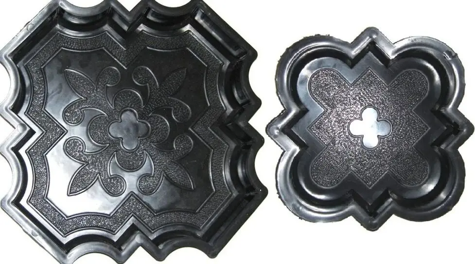 Формы тротуарной плитки Клевер краковский 20 штук 10 пар комплект |