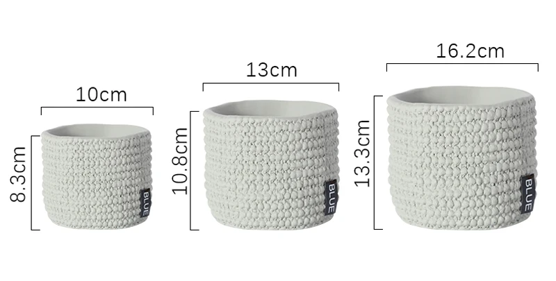 de cimento suculentas moldes cesta tecido design