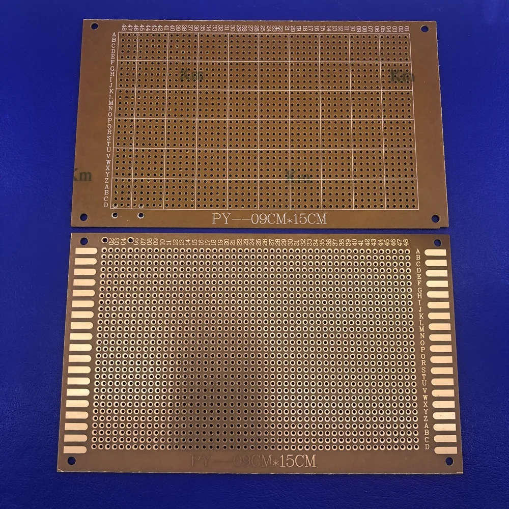 Лот 2 штуки Макетная печатная плата гетинакс 90х150мм односторонняя (9х15см)