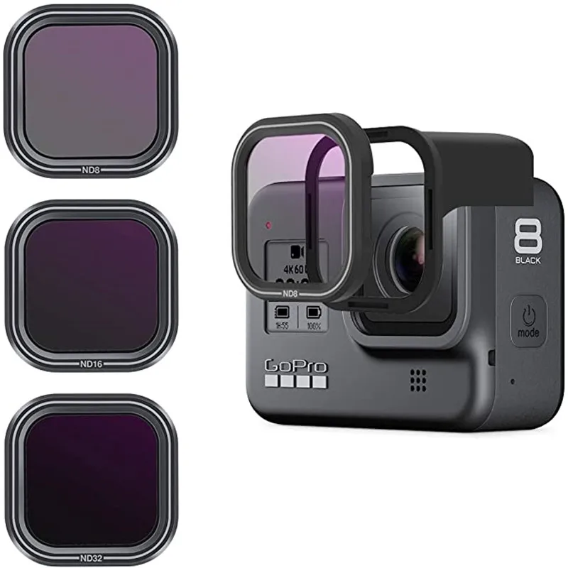 Набор Магнитных фильтров TELESIN ND8 ND16 ND32 защита объектива CPL ND фильтр для GoPro Hero 8