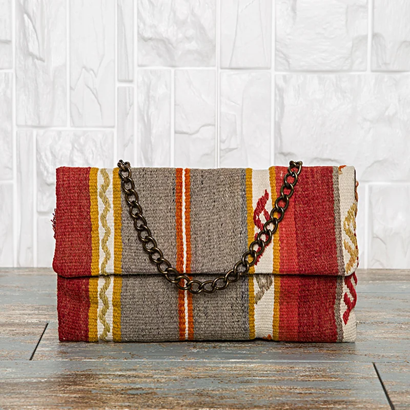 Настраиваемый необычный удобный серый аксессуар ручная сумка ковер килим ткань