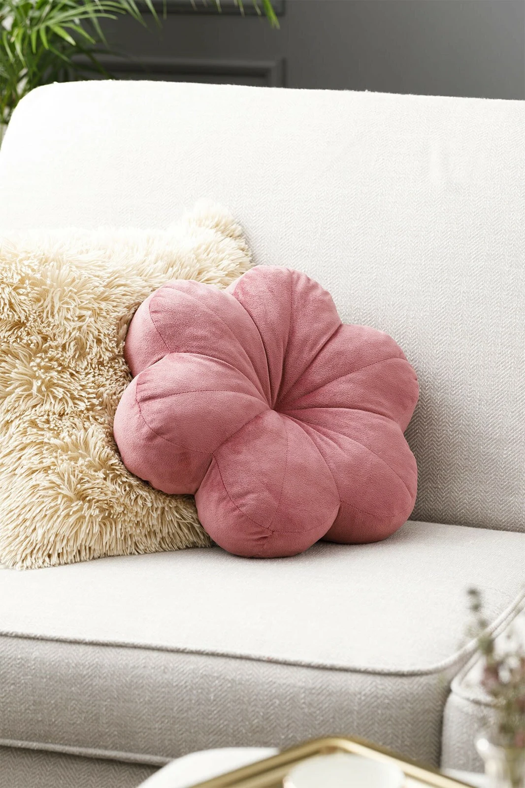 Bloom Velvet Filled Pillow 40x40 Cm Home Decoration Bedroom Livingroom Pillow Gift Sofa Car Decorative Accessories Creative