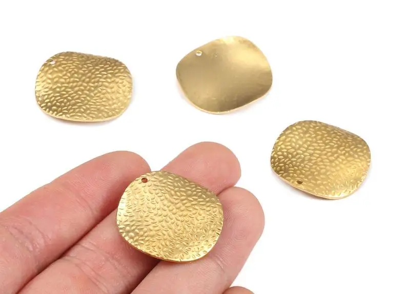

Brass Round Charms - Raw Brass Textured Convex Round Earrings and Pendant - 6Pcs/Lot - 25.41x25.41x1.01mm - PP2281