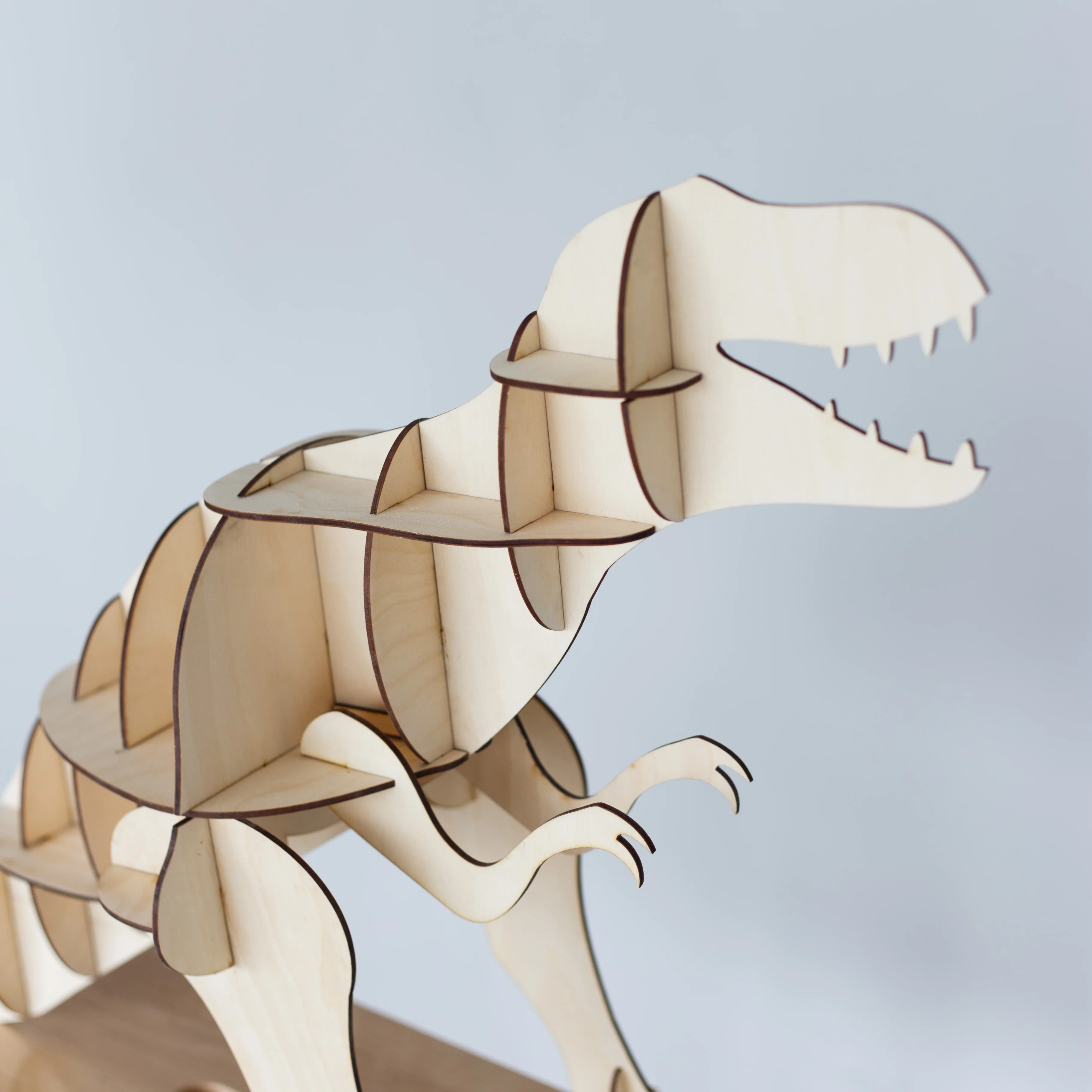 Динозавр конструктор из дерева фанеры игрушка сборная полка подарок ребенку