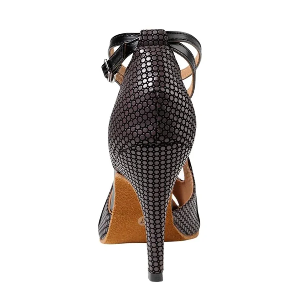 Black Ballroom Dance Shoes Women Sandals With High Heel 2022 Trend  Salsa Tango Dancing Shoes For Ladies  Latin Sandals Boot