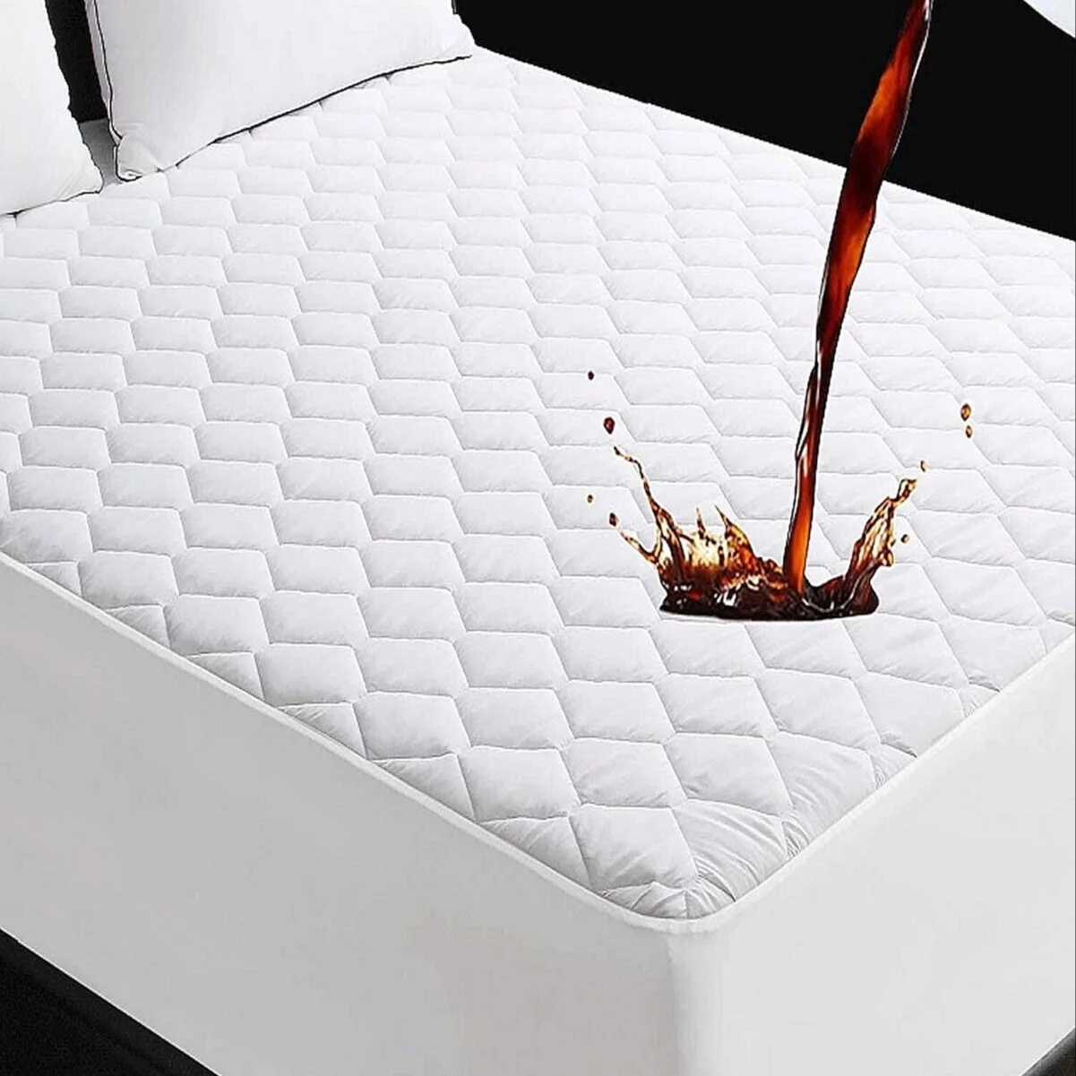 

Mattress pad Quilting Fitted Liquid Tight 100 Cotton Mattress Protector Mattress Pad High Quality New Generation Full Edge Home Decoration Bed room