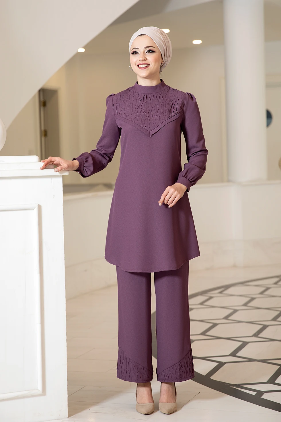 Muslim Dress Women 2 Piece Set Top And Pants Dubai Abaya Ropa Robe Turkey African Islamic Clothing Tunic Outfit Stylish modern