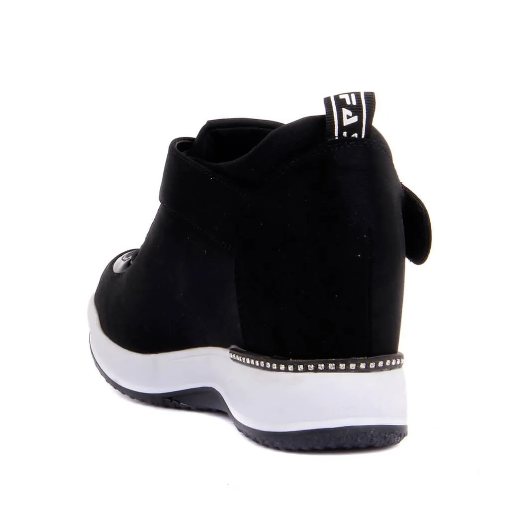 Guja-черные женские полусапожки на липучке | Обувь